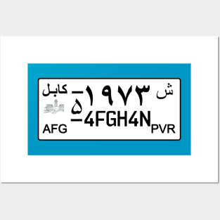 Afghanistan car license plate Posters and Art